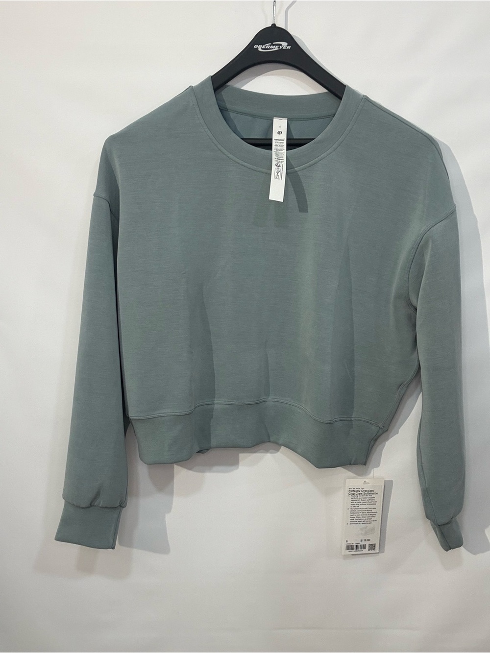 lululemon perfectly oversized crop crew *softstreme CRBU